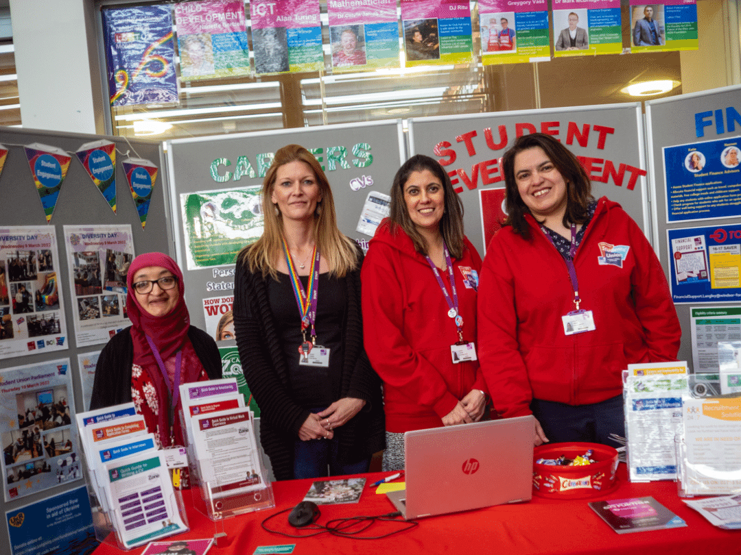 Staff at an Open Day.