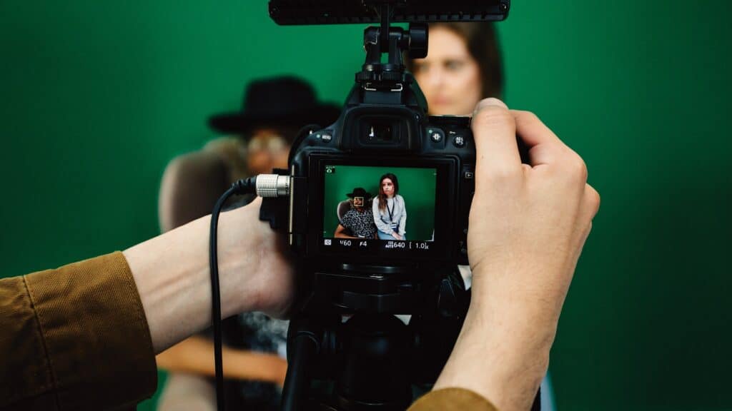 Photo being taken of students with a digital camera