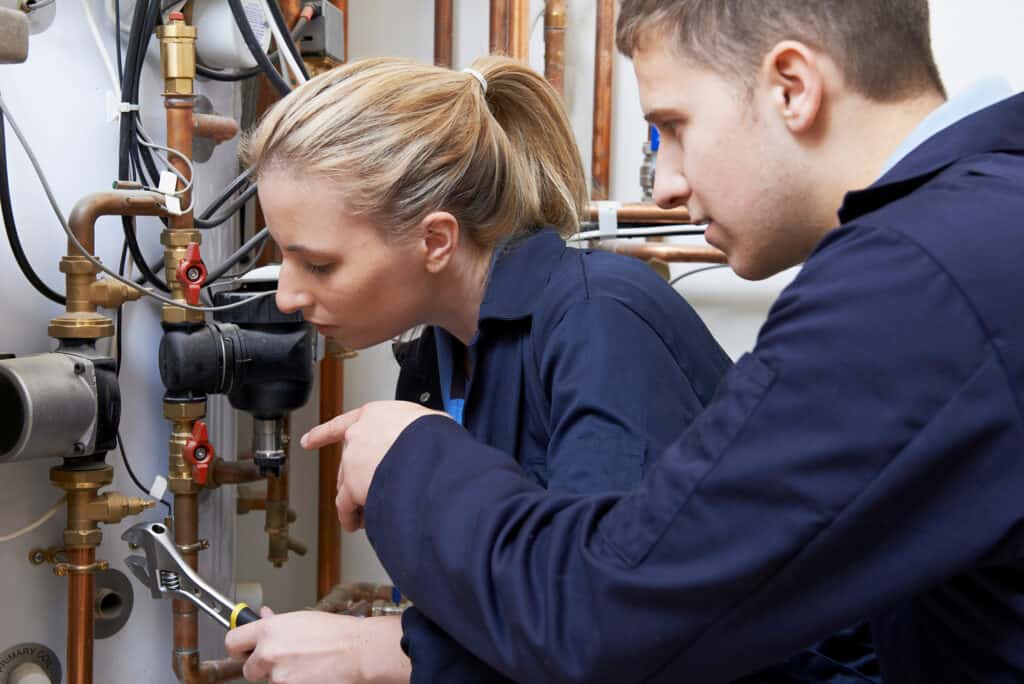 Domestic Hot Water trainee and instructor