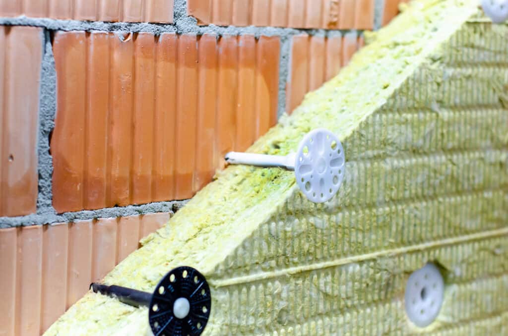 External wall insulation close up image