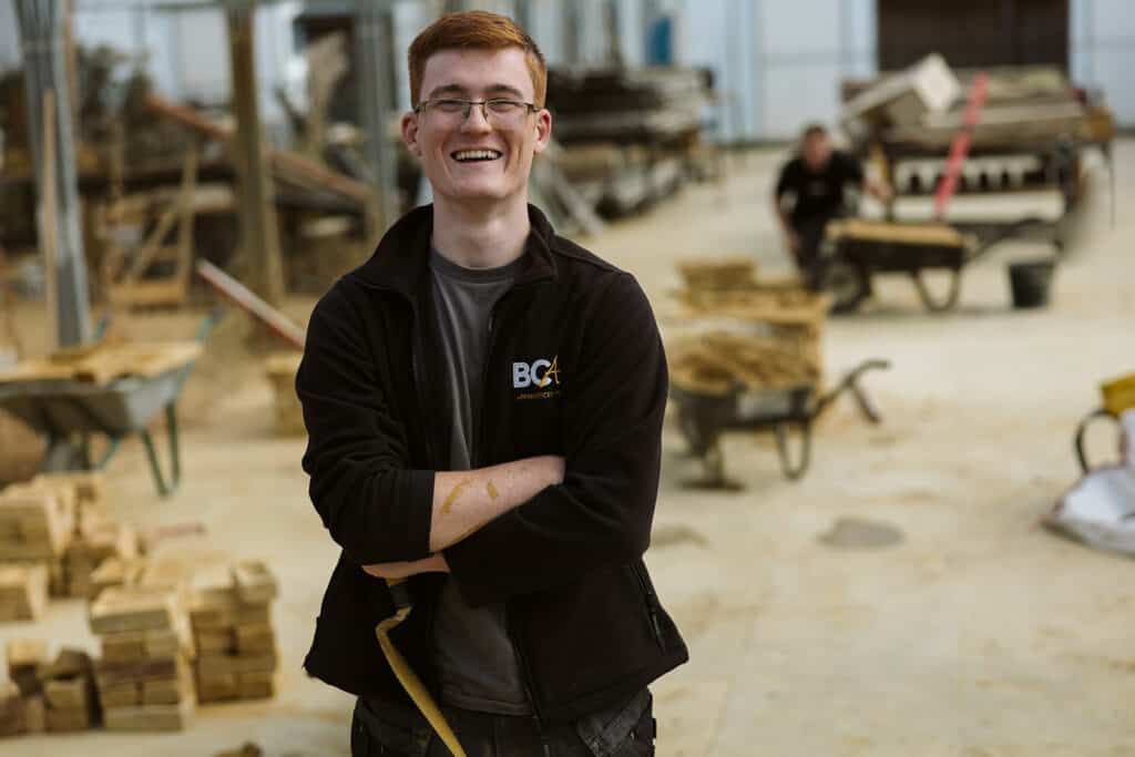 BCA Landscaping apprentice looking happy