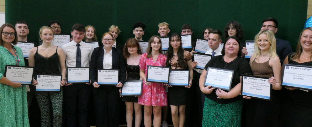 Strode's college award ceremony students