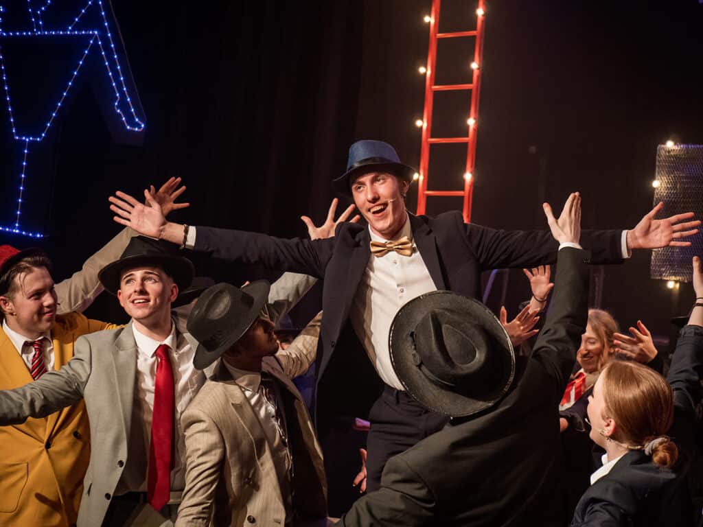 performing arts students putting on a show