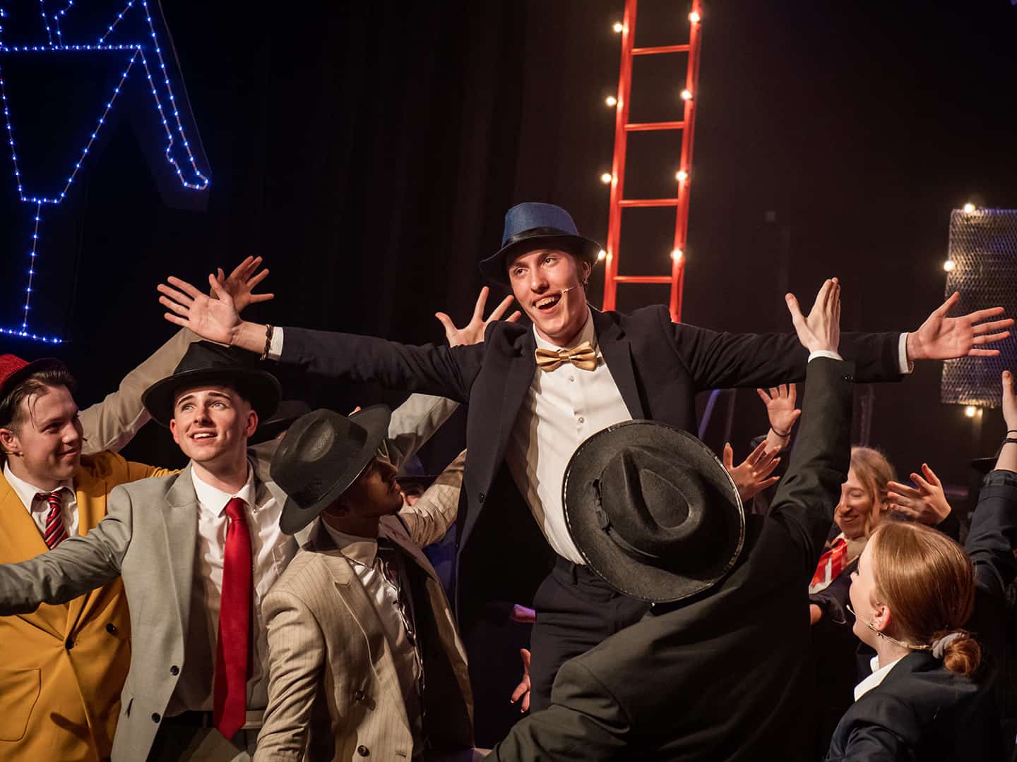 performing arts students putting on a show