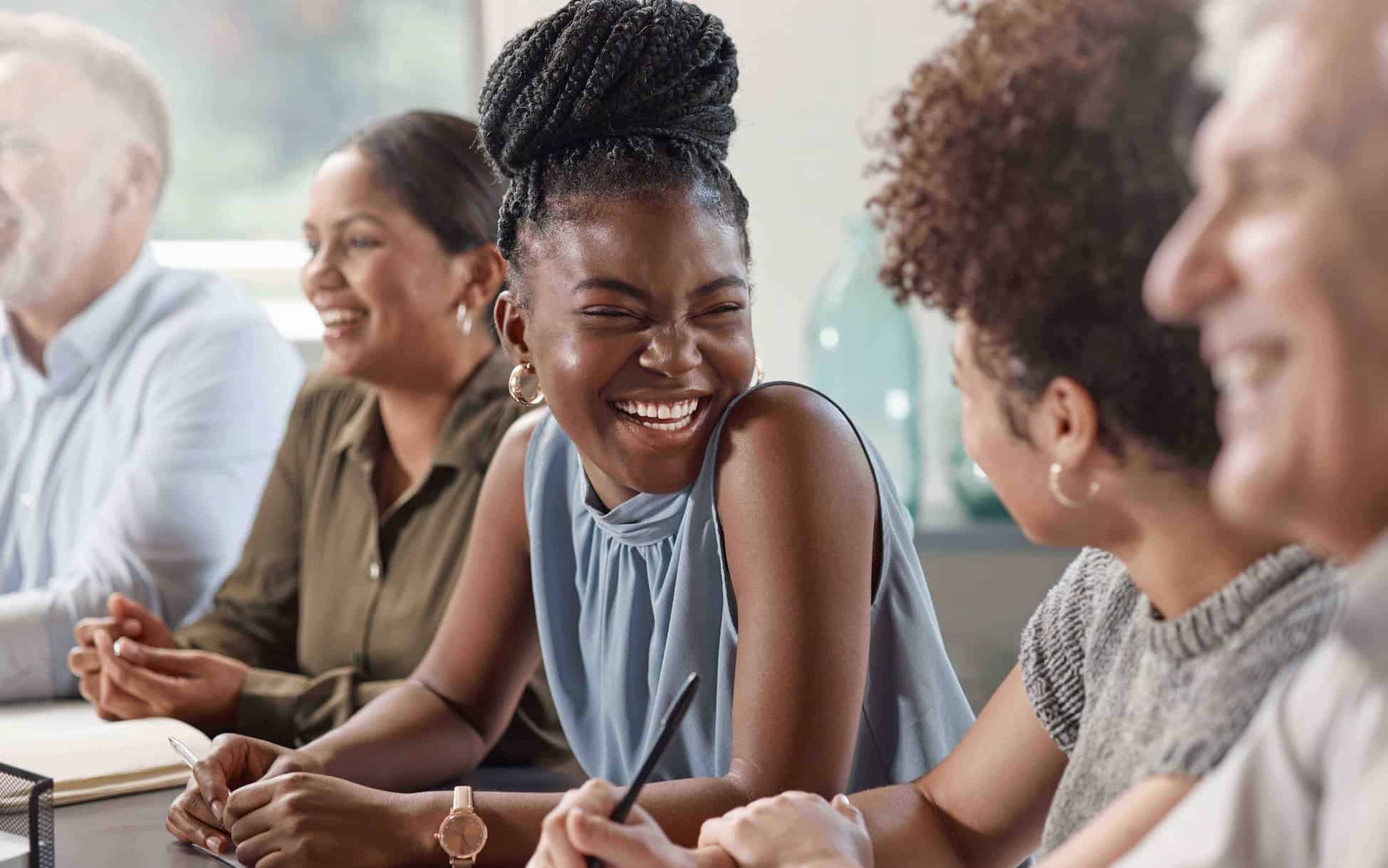 Group of adults learning