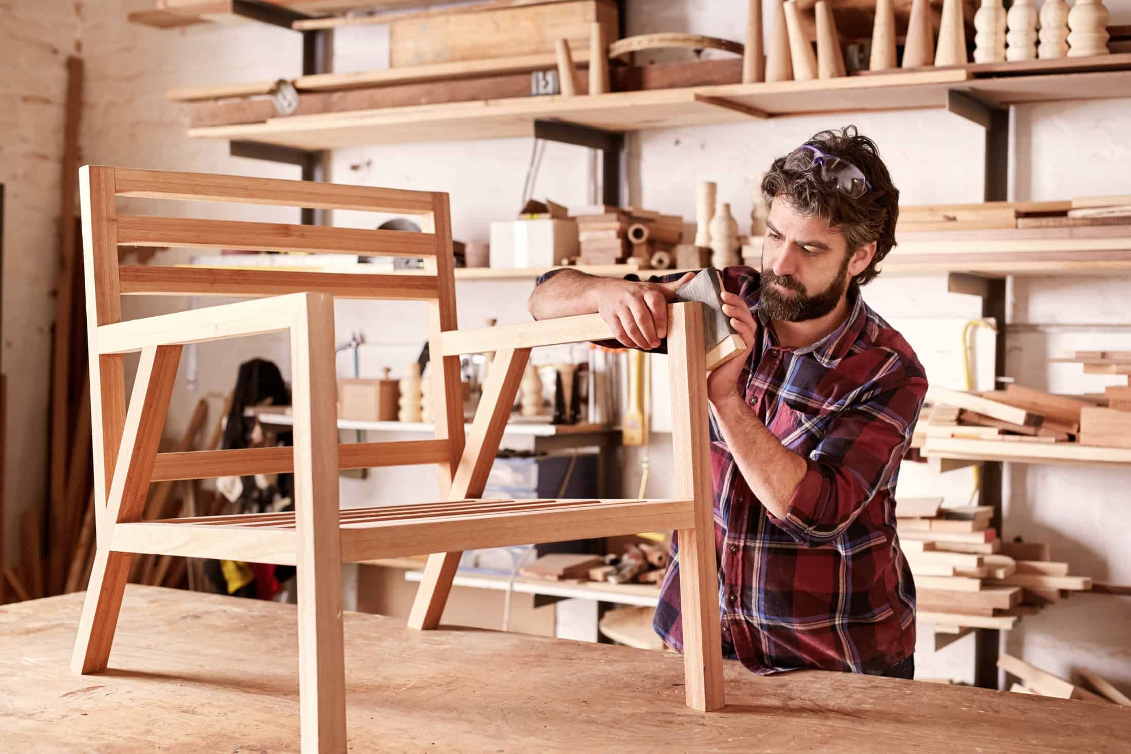 Man making a chair