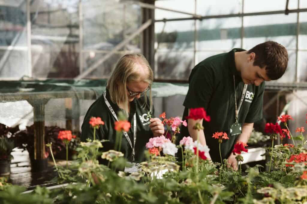 students in horticulture