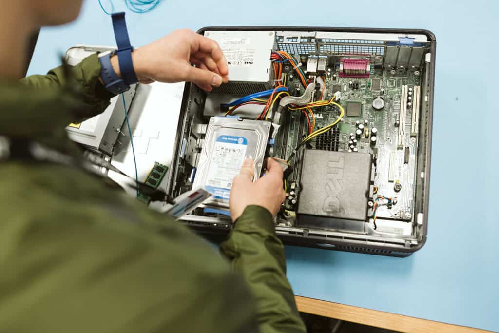 inside of a monitor