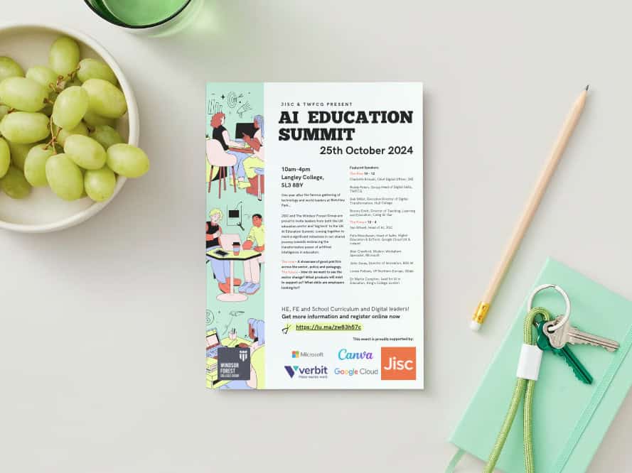 Flyer for the UK Ai Education Summit