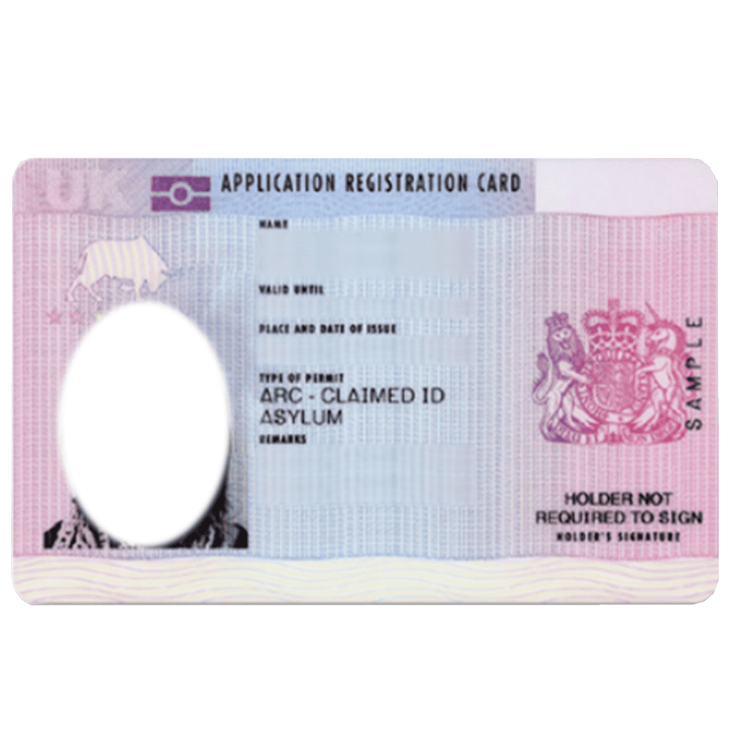 An example of an Asylum Seeker ID card