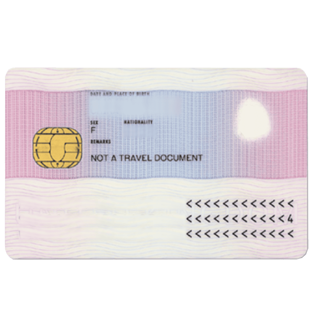 An example of an Asylum Seeker ID card