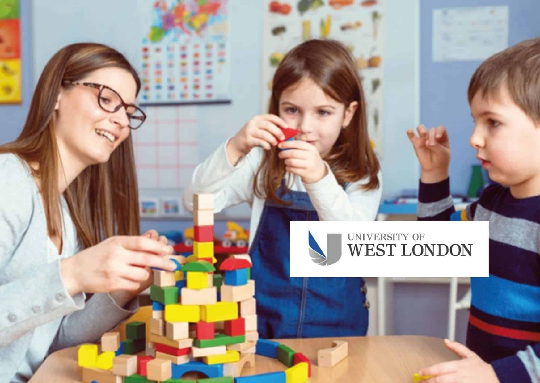 Child playing with blocks