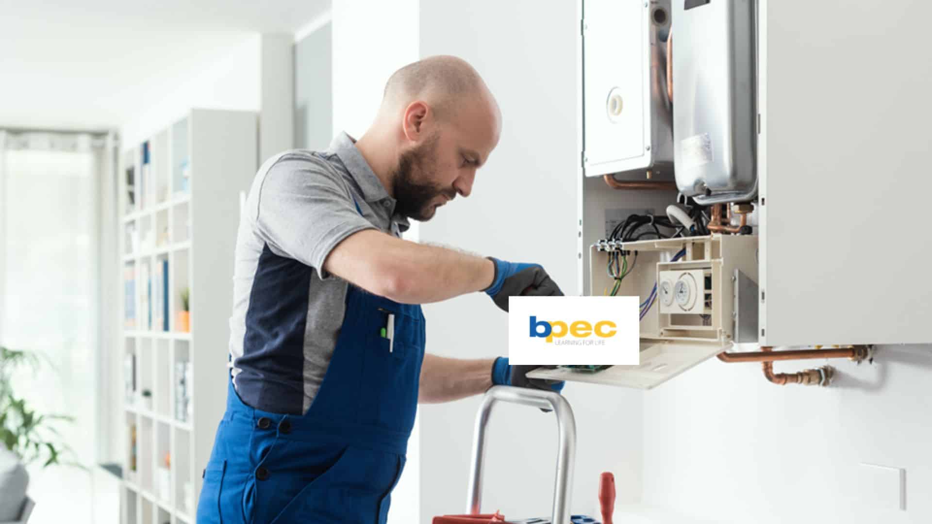 Engineer working on a boiler