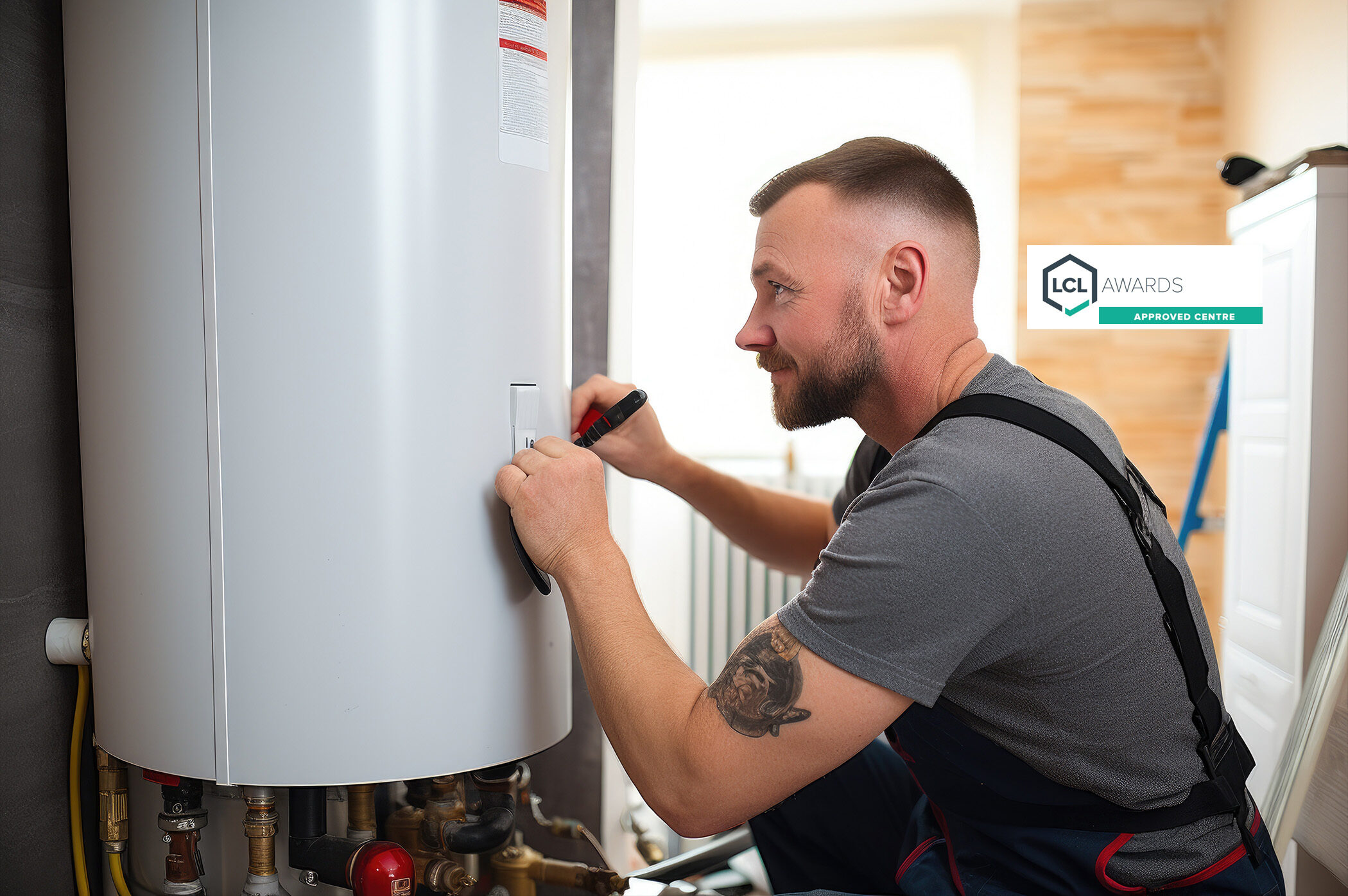 Man working on pipes