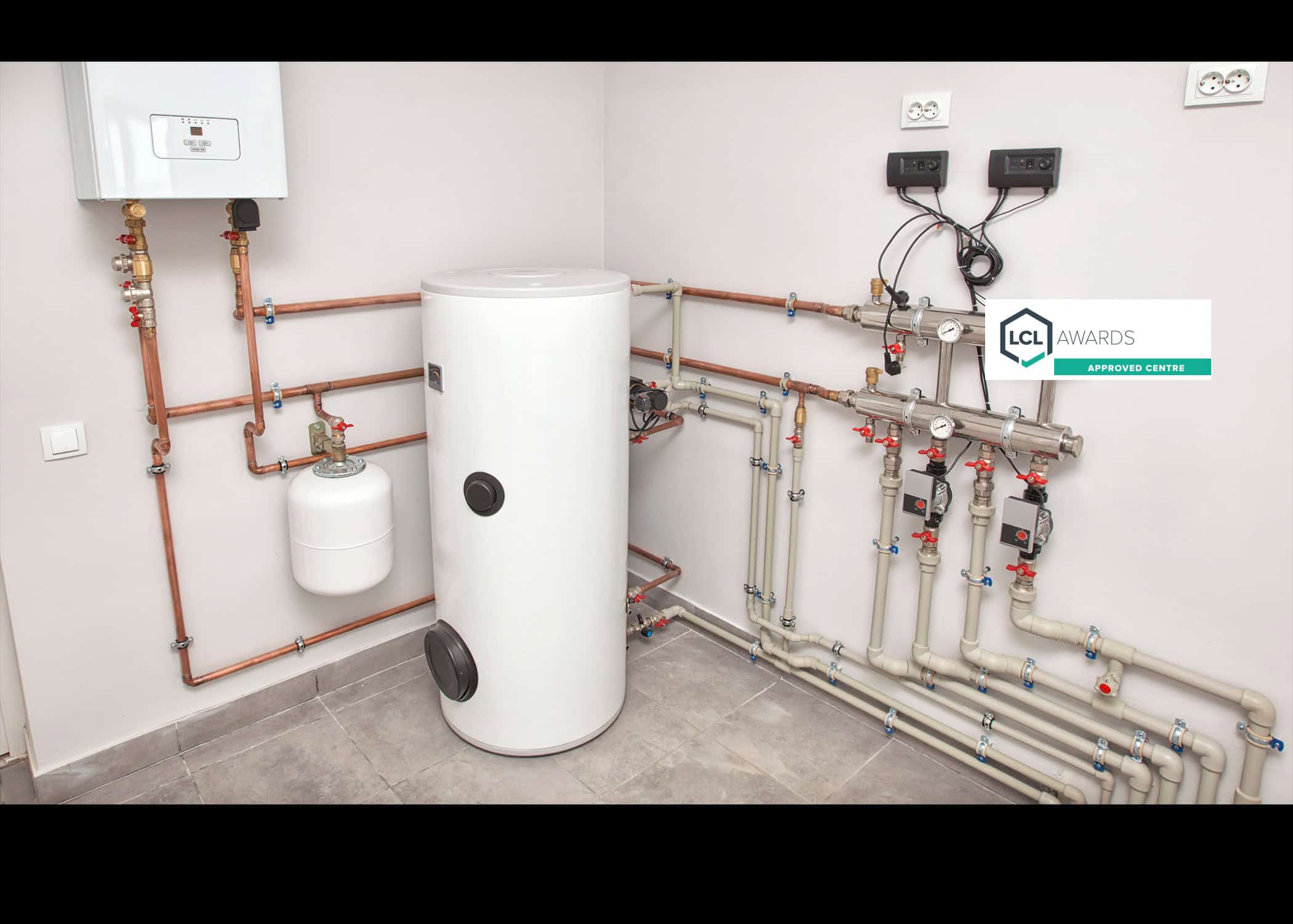 Hot water tank and boiler