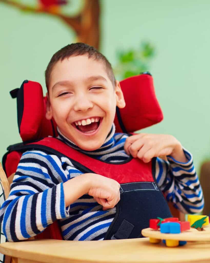Speical ediucational needs pupil in a wheelchair