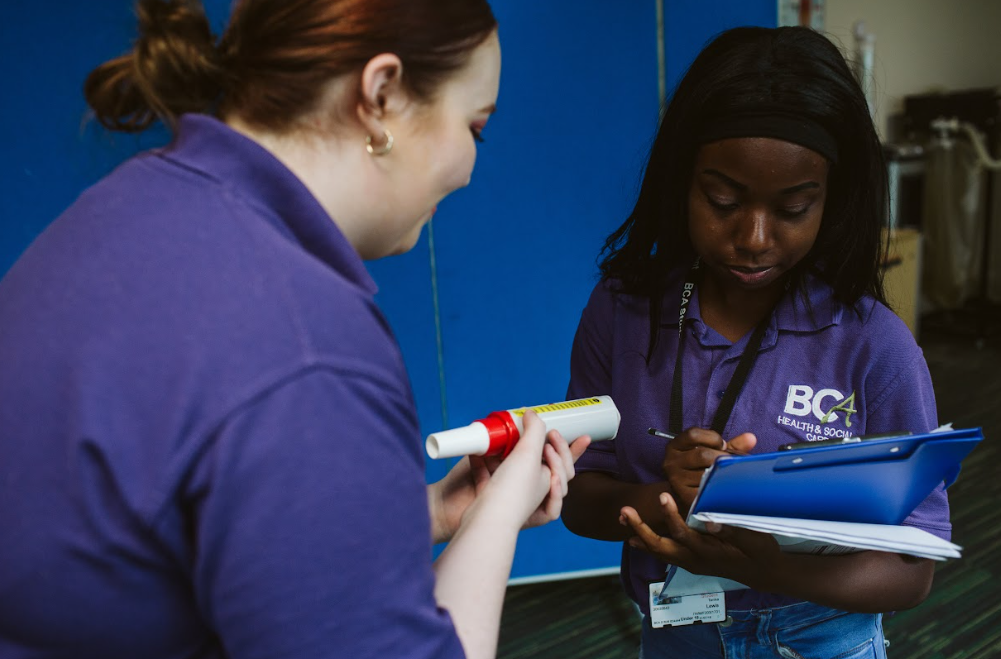 bca students using equipment