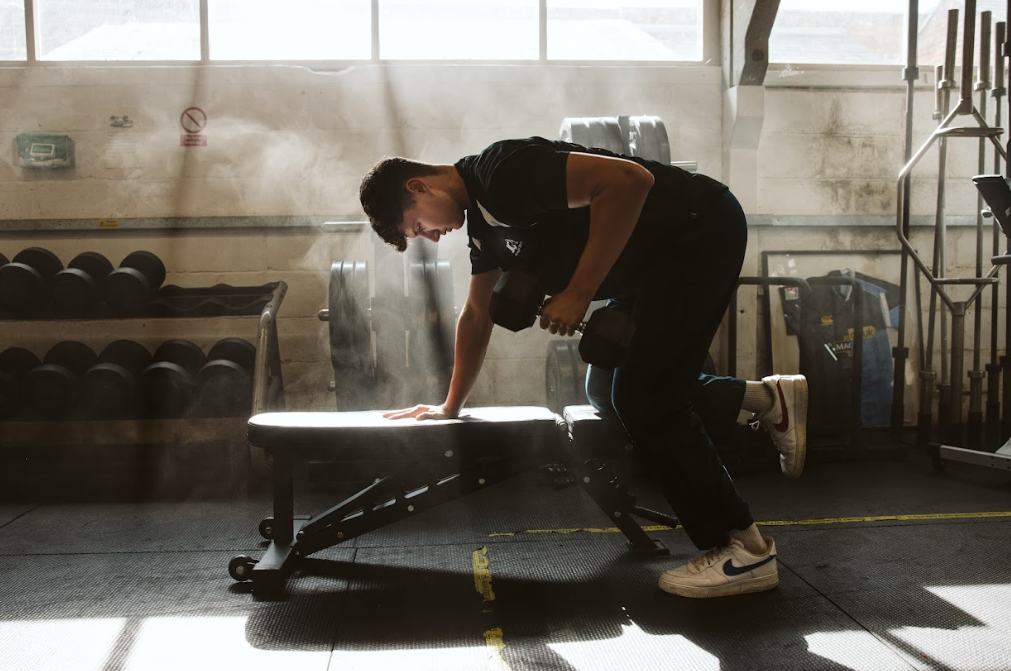 sport student weight lifting