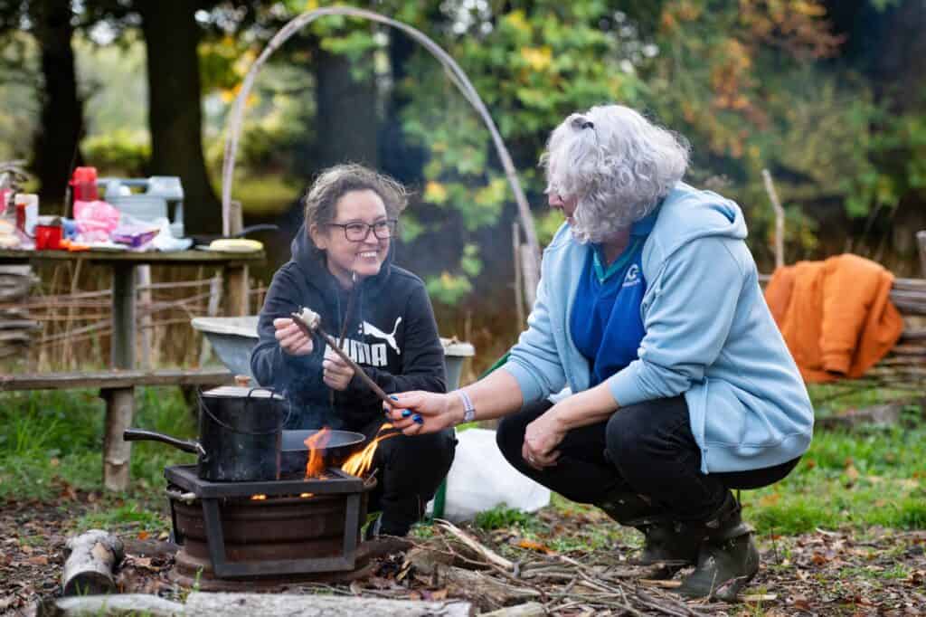 alfie student and teacher smiling