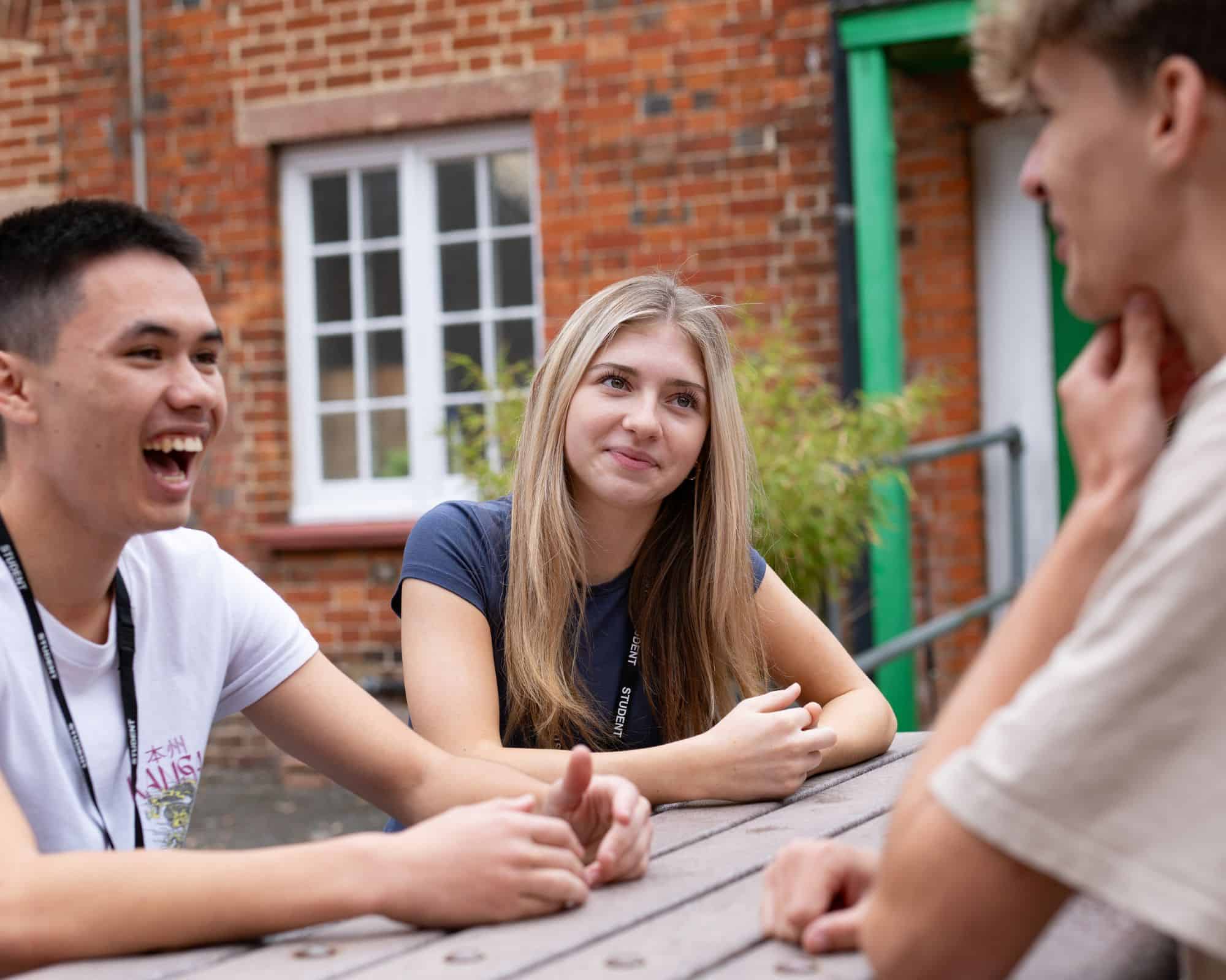 Group of students laughing
