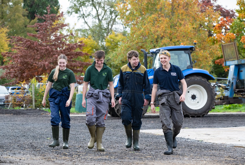 agriculture students walking