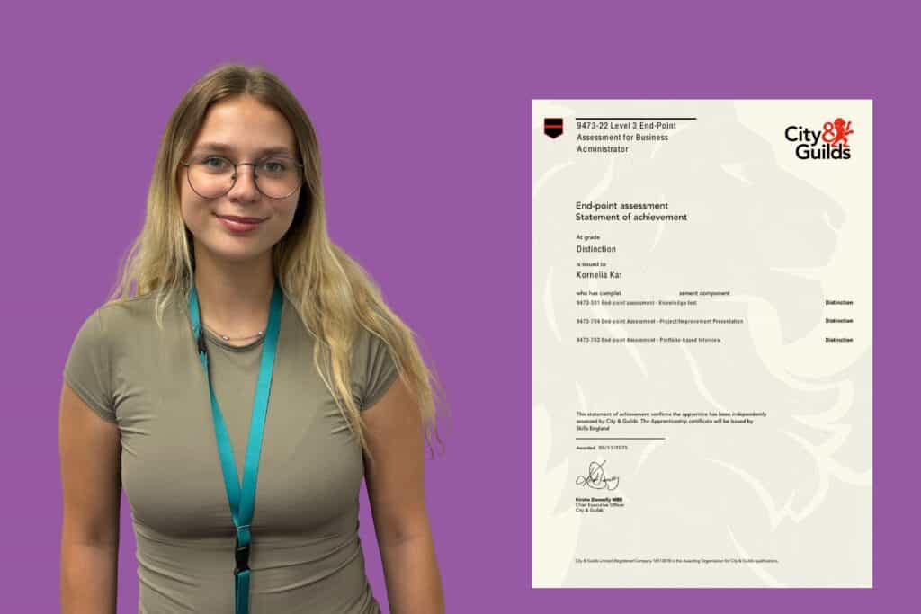headshot of girl with certificate