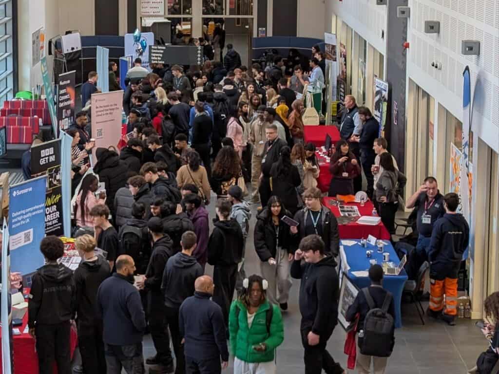 A photo of the NAW Fair from above